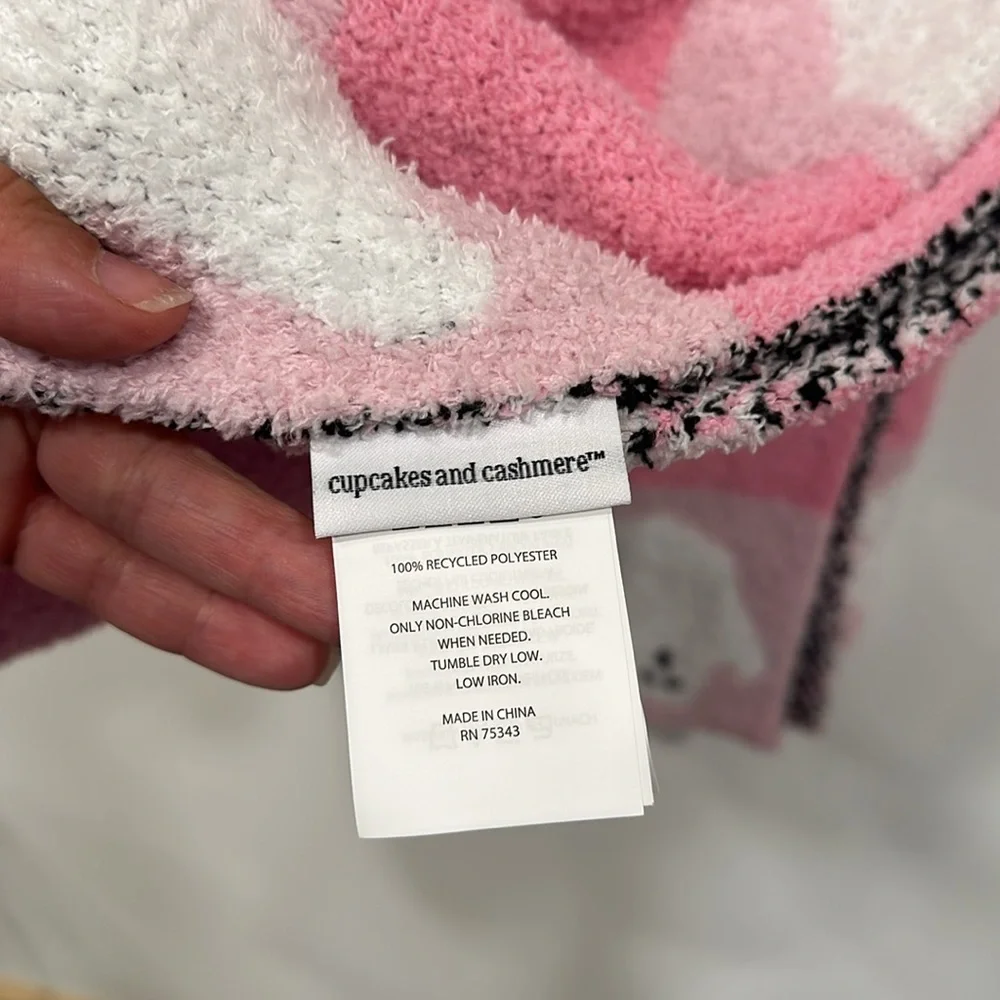 Cupcakes and Cashmere Pink Ghost Oversized THROW 50”x70” Viral TikTok BLANKET